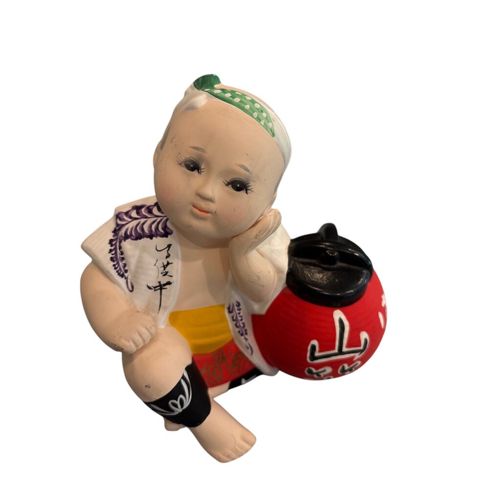 Hakata Doll Yamakasa Sitting Festival Souvenir Traditional Japan Made‎ Figurine